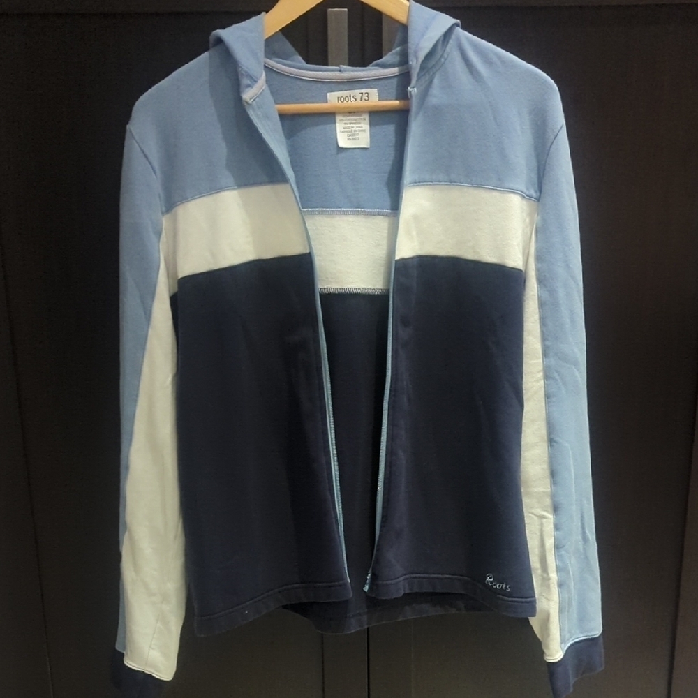 Women's Roots Colorblock Hoodie Jacket - Size Large Good Condition